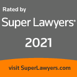 Evan Rothfarb's logo for super lawyers 2021.